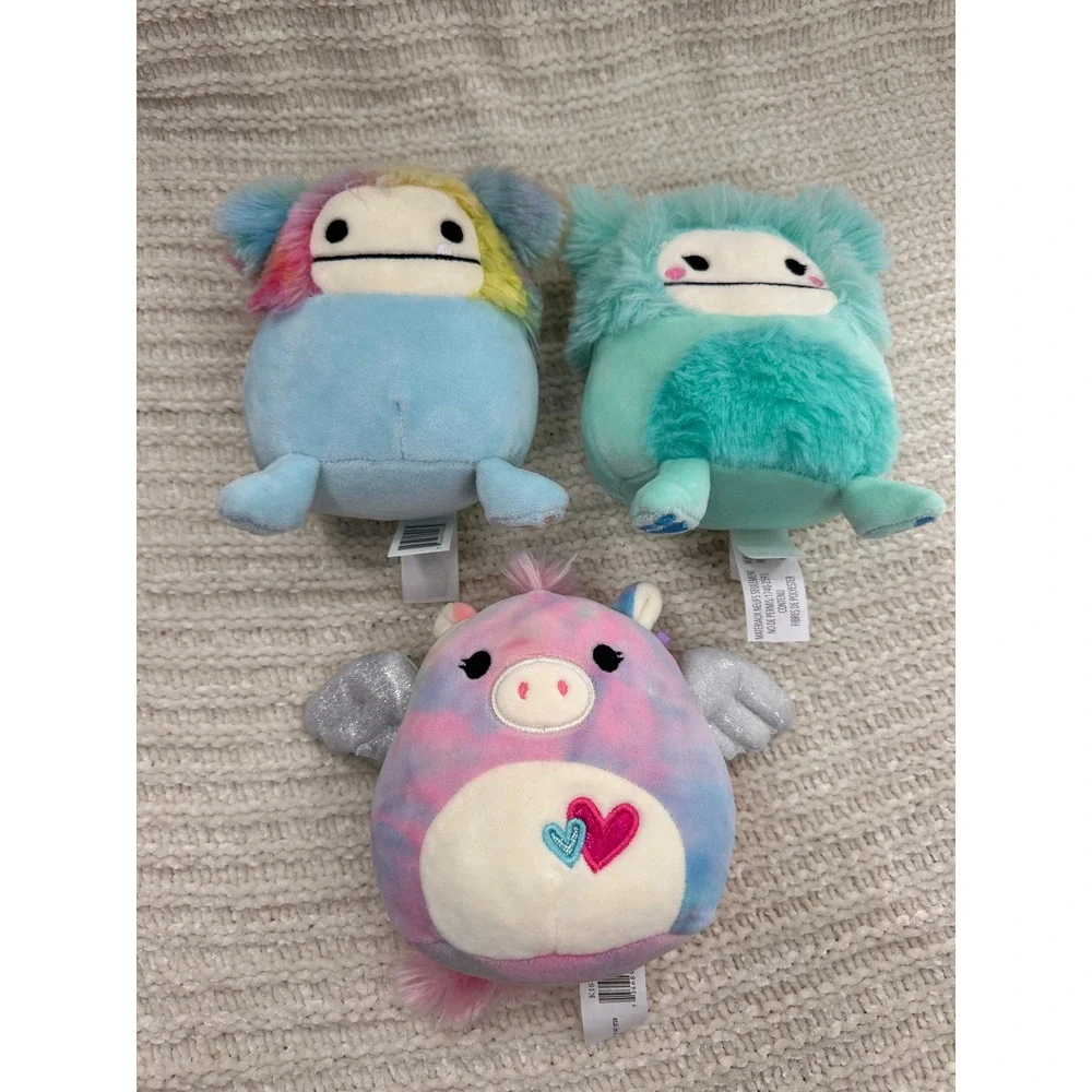 Squishmallows Plush Joelle Zaylee‎ Bigfoot Pegasus 6 Inch Lot Stuffed Animal Toy